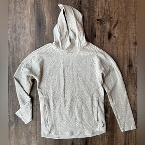 Nike DriFit Yoga Pullover Hooded Tunic Sweatshirt Cream Women's Size Small